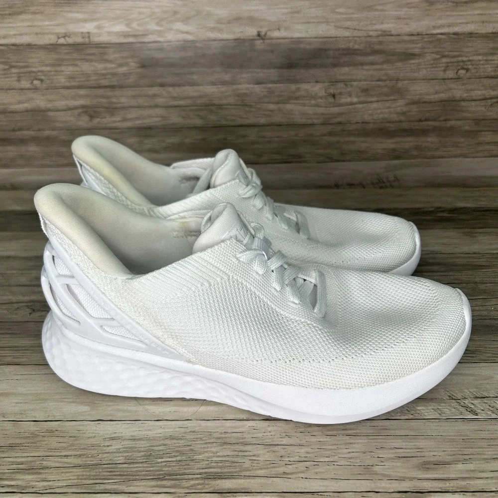 Kizik Athens Shoes Mens 6.5 Womens 8 White Slip On Hands Free Sneakers Comfort - Picture 6 of 11